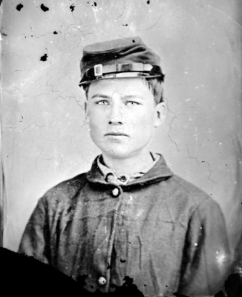 Portrait of a young boy during the Civil War